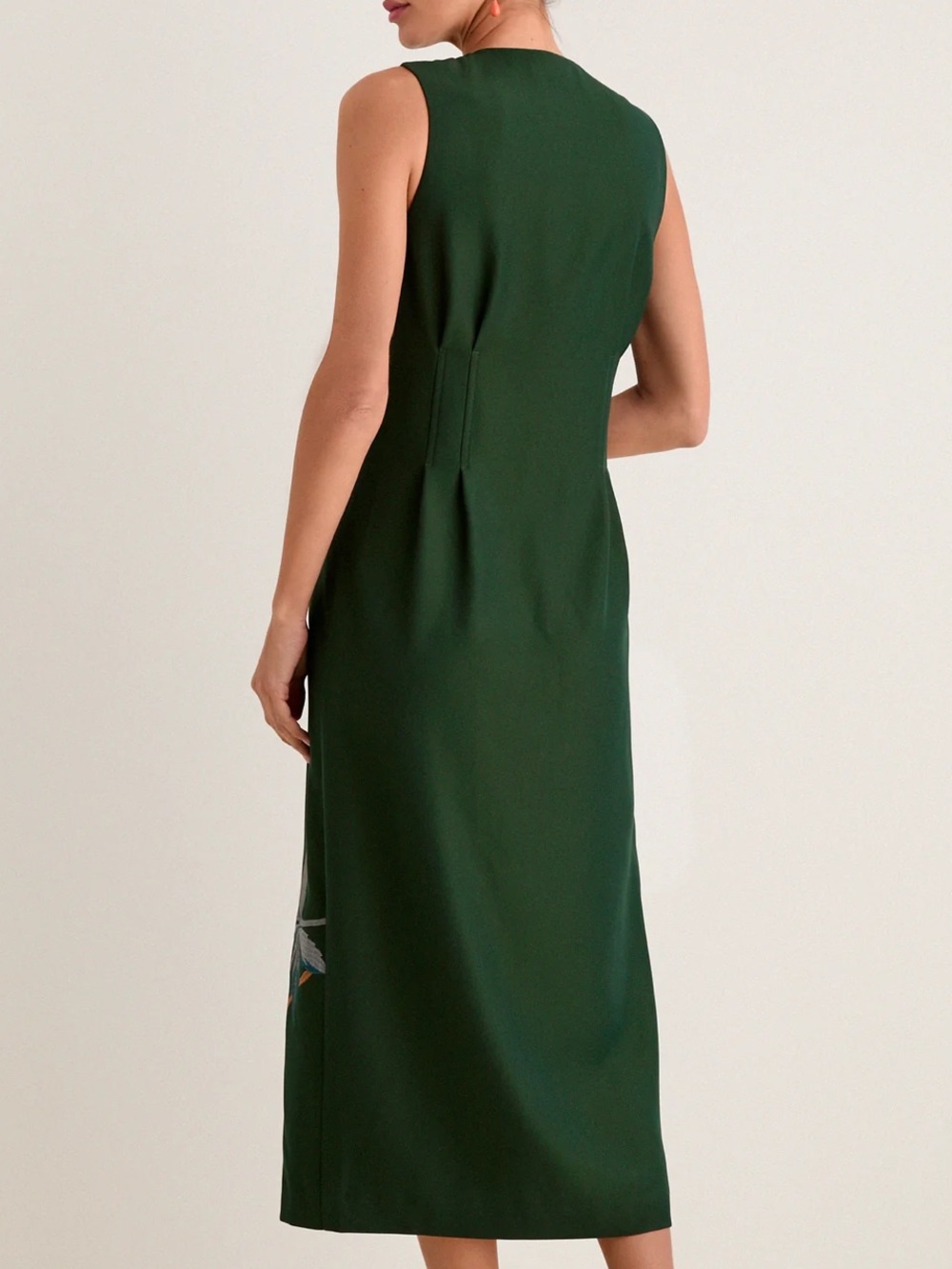 Tuckernuck Verdant Green Crepe Embroidered Nell Dress - Picture 8 of 10